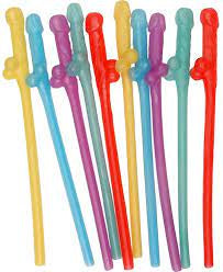 Party Pecker Sipping Straws  10pk