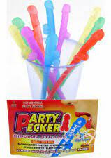 Party Pecker Sipping Straws  10pk